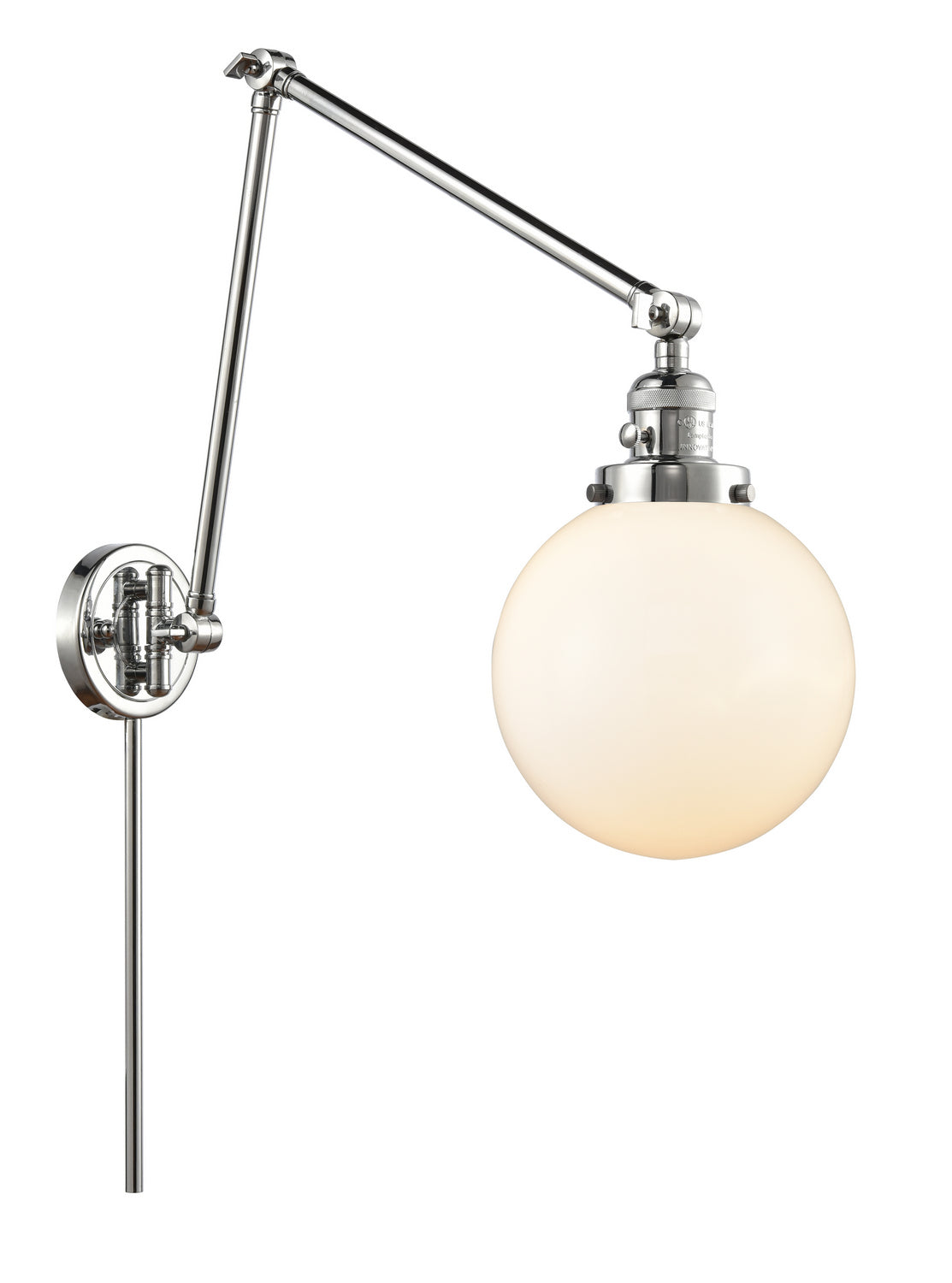 Innovations - 238-PC-G201-8 - One Light Swing Arm - Franklin Restoration - Polished Chrome