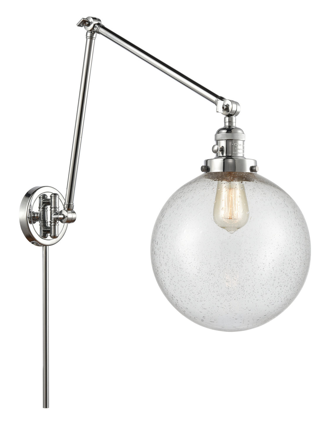 Innovations - 238-PC-G204-10 - One Light Swing Arm - Franklin Restoration - Polished Chrome