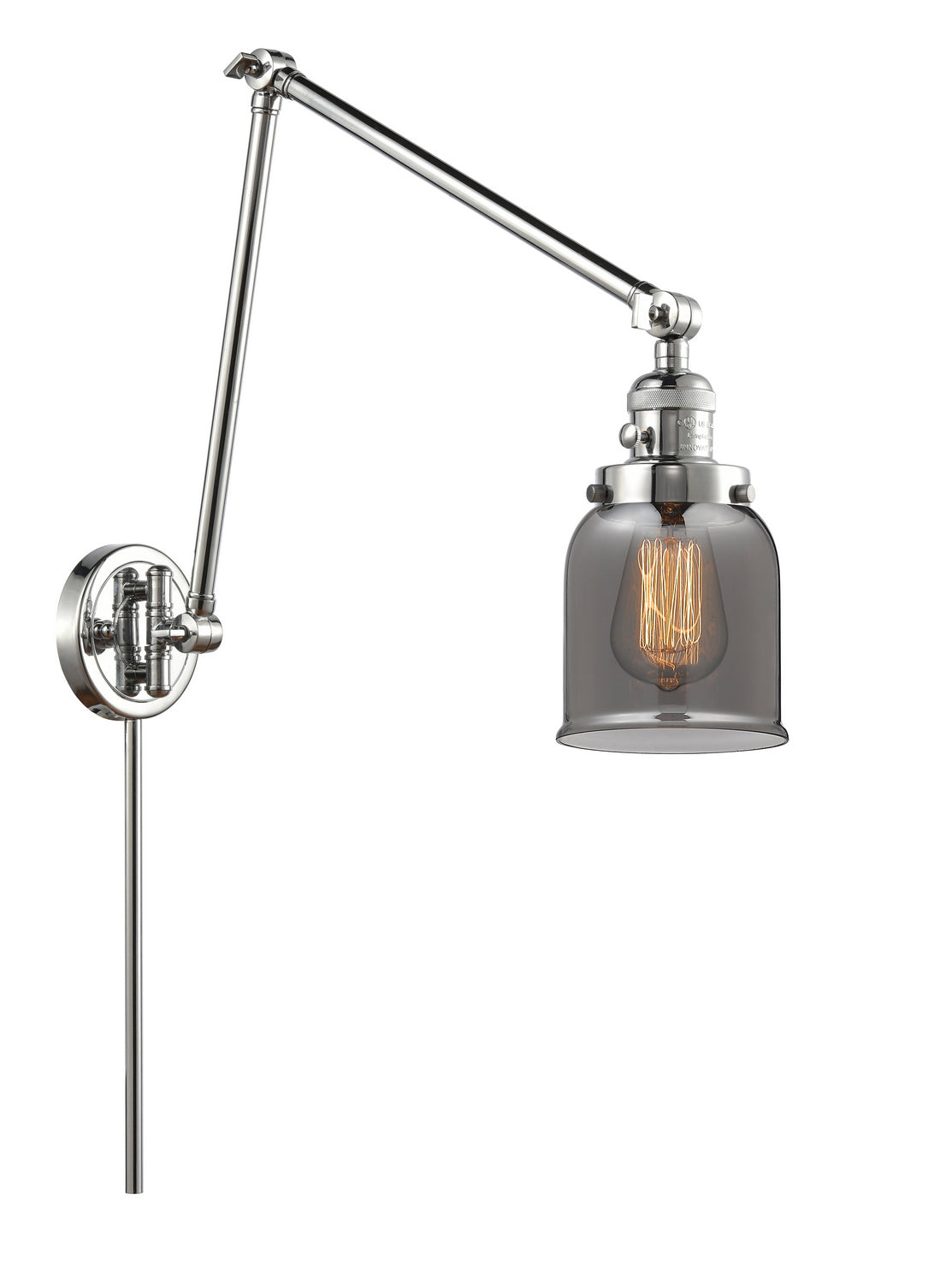 Innovations - 238-PC-G53 - One Light Swing Arm - Franklin Restoration - Polished Chrome