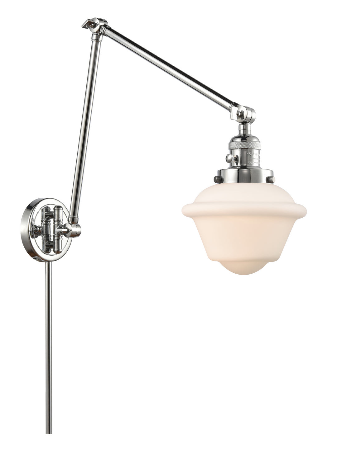 Innovations - 238-PC-G531 - One Light Swing Arm - Franklin Restoration - Polished Chrome