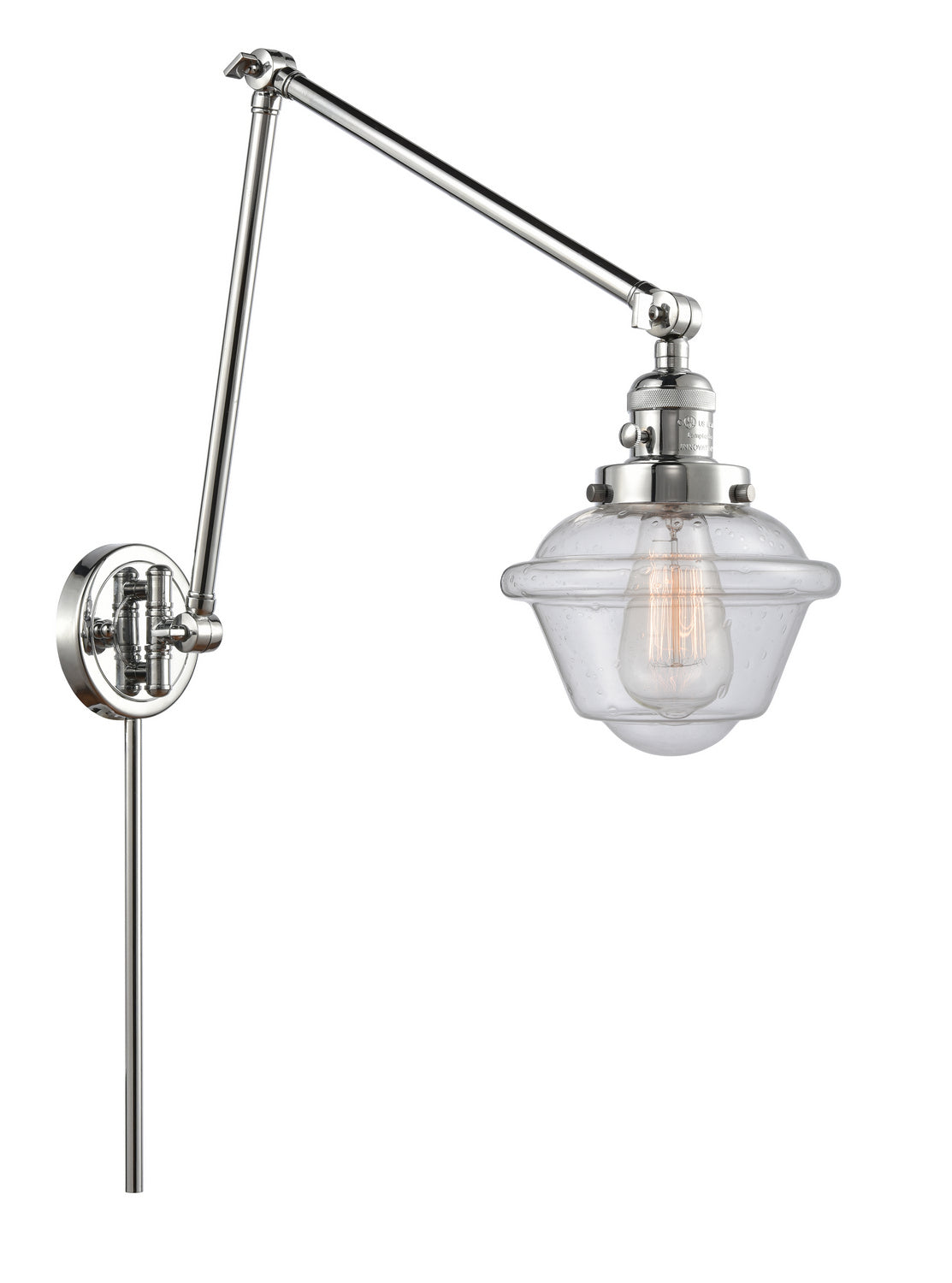 Innovations - 238-PC-G534 - One Light Swing Arm - Franklin Restoration - Polished Chrome