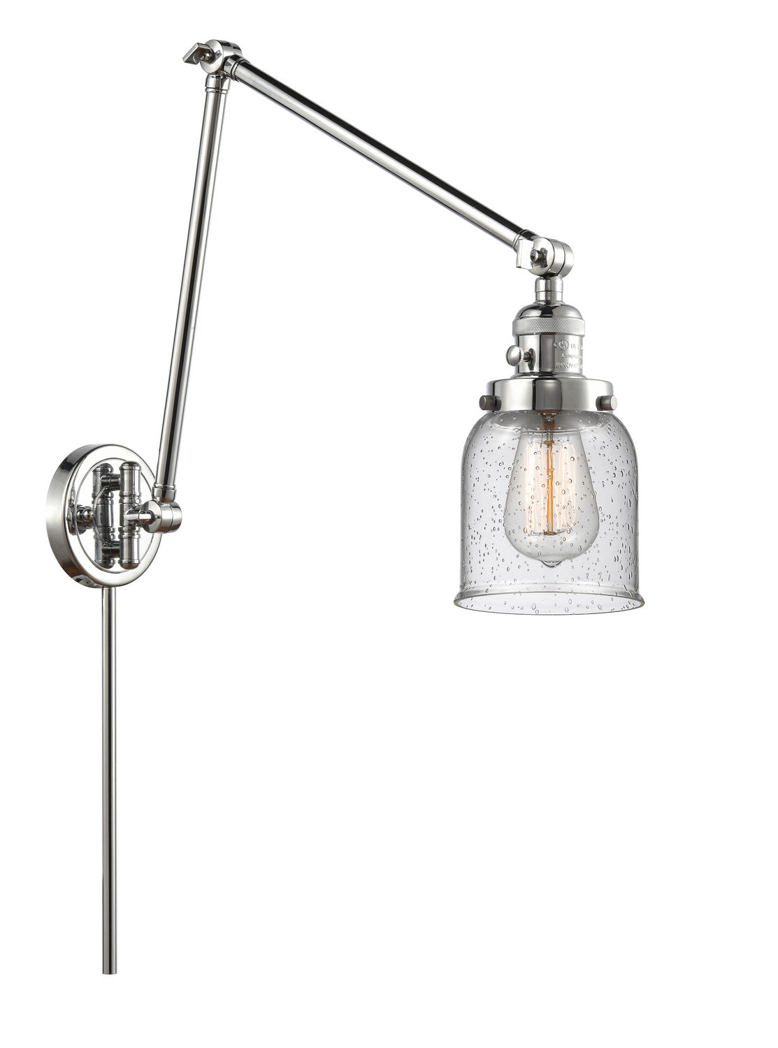 Innovations - 238-PC-G54 - One Light Swing Arm - Franklin Restoration - Polished Chrome