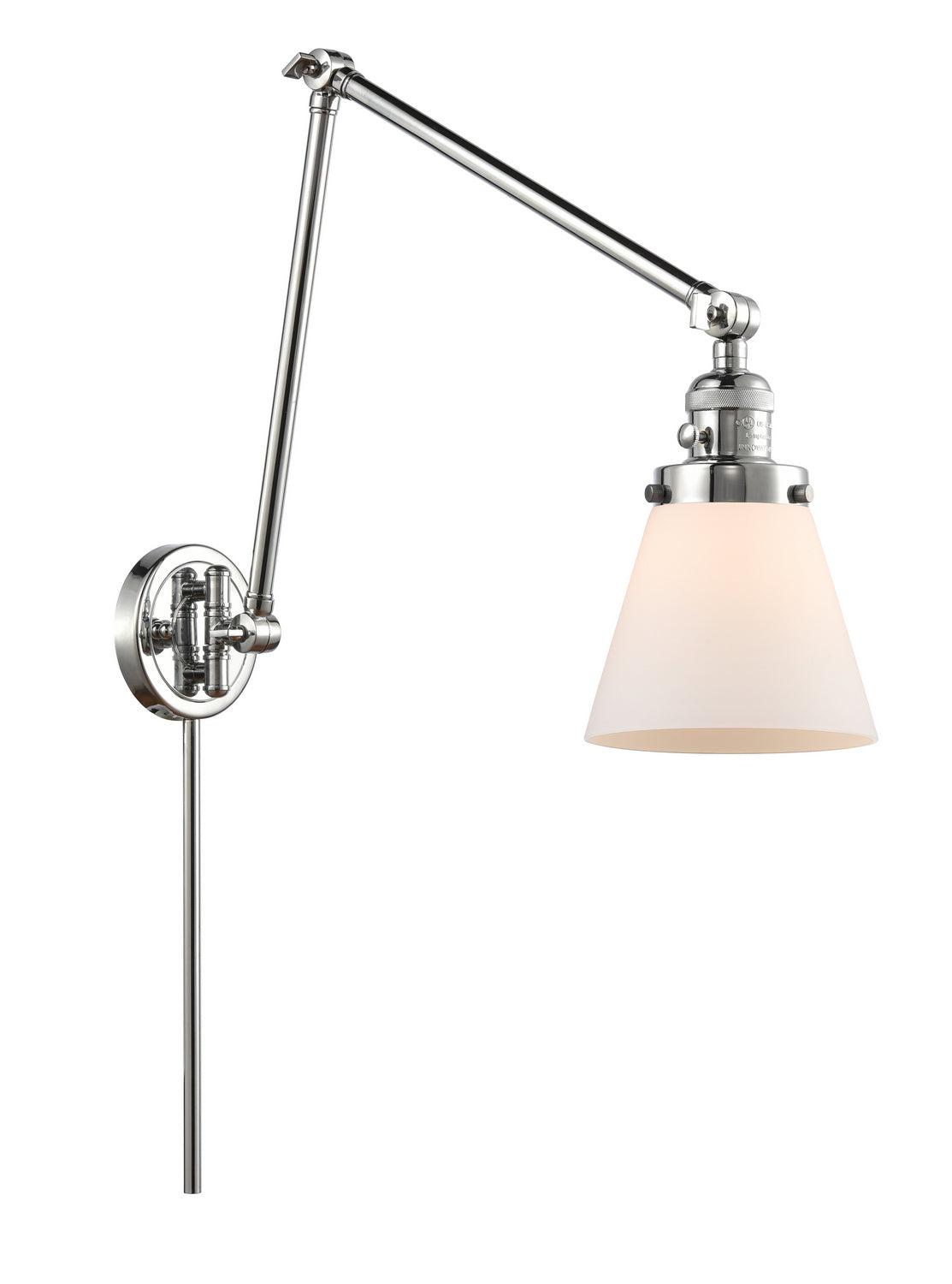 Innovations - 238-PC-G61 - One Light Swing Arm - Franklin Restoration - Polished Chrome