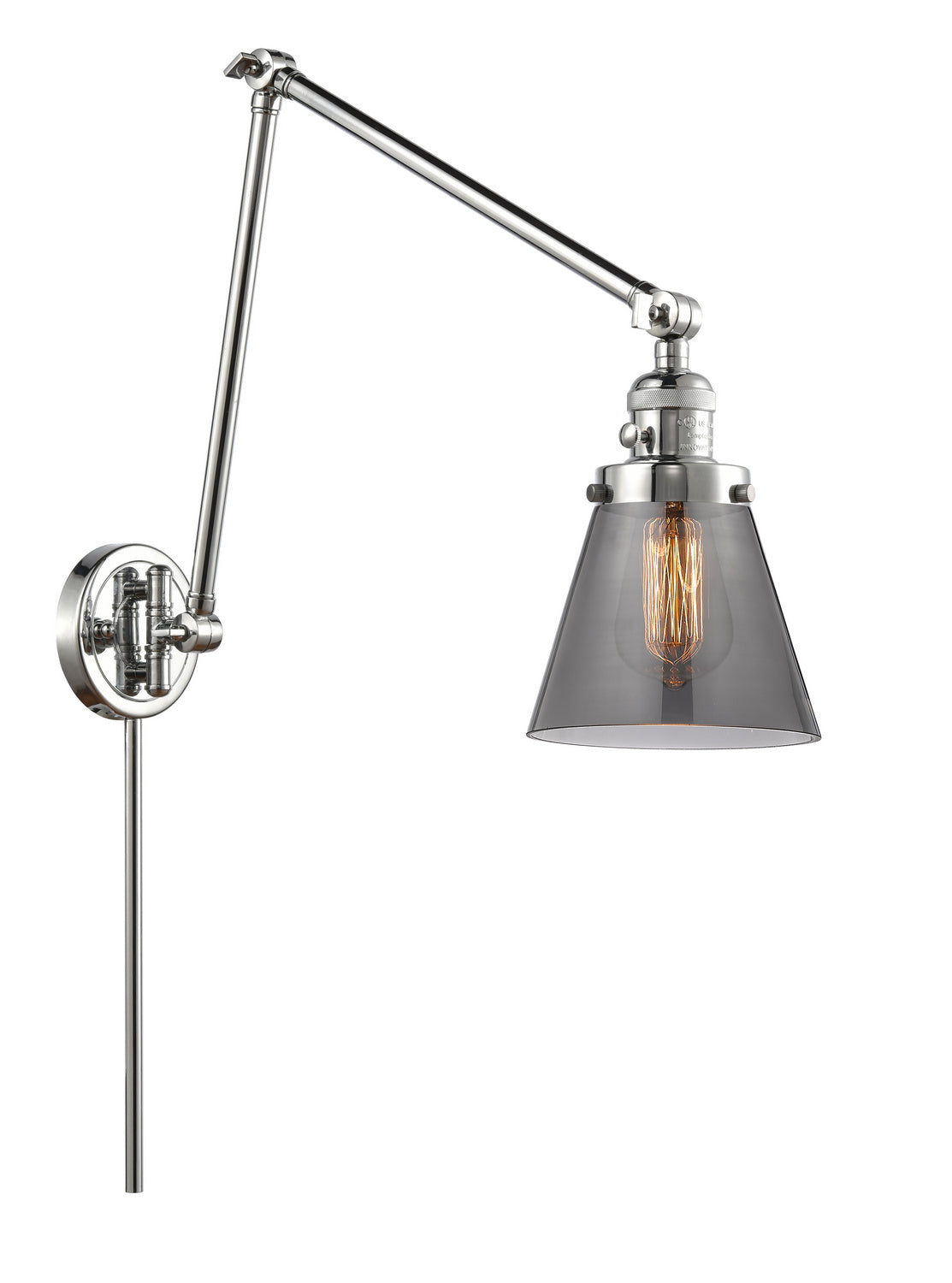 Innovations - 238-PC-G63 - One Light Swing Arm - Franklin Restoration - Polished Chrome