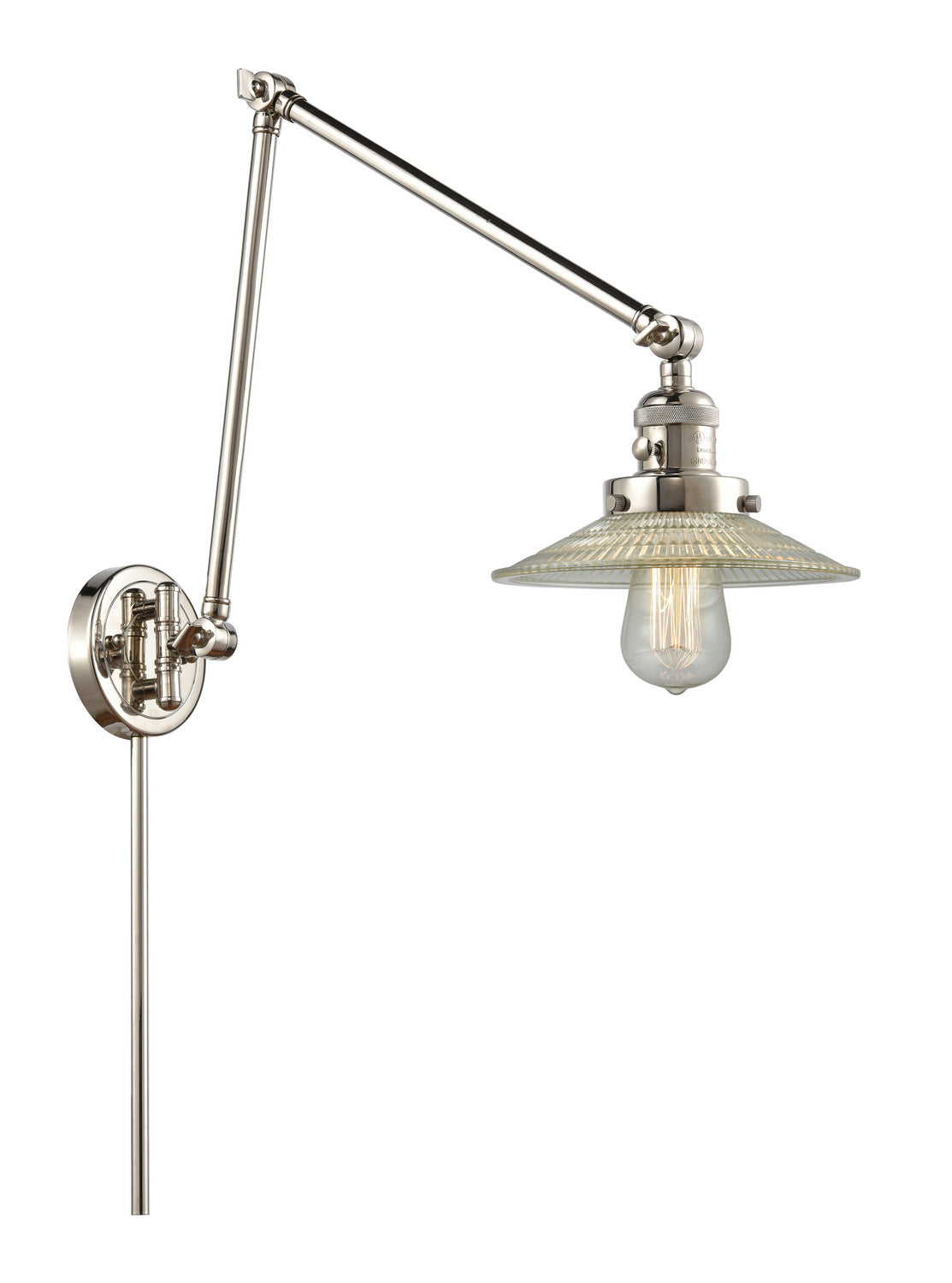 Innovations - 238-PN-G2 - One Light Swing Arm - Franklin Restoration - Polished Nickel