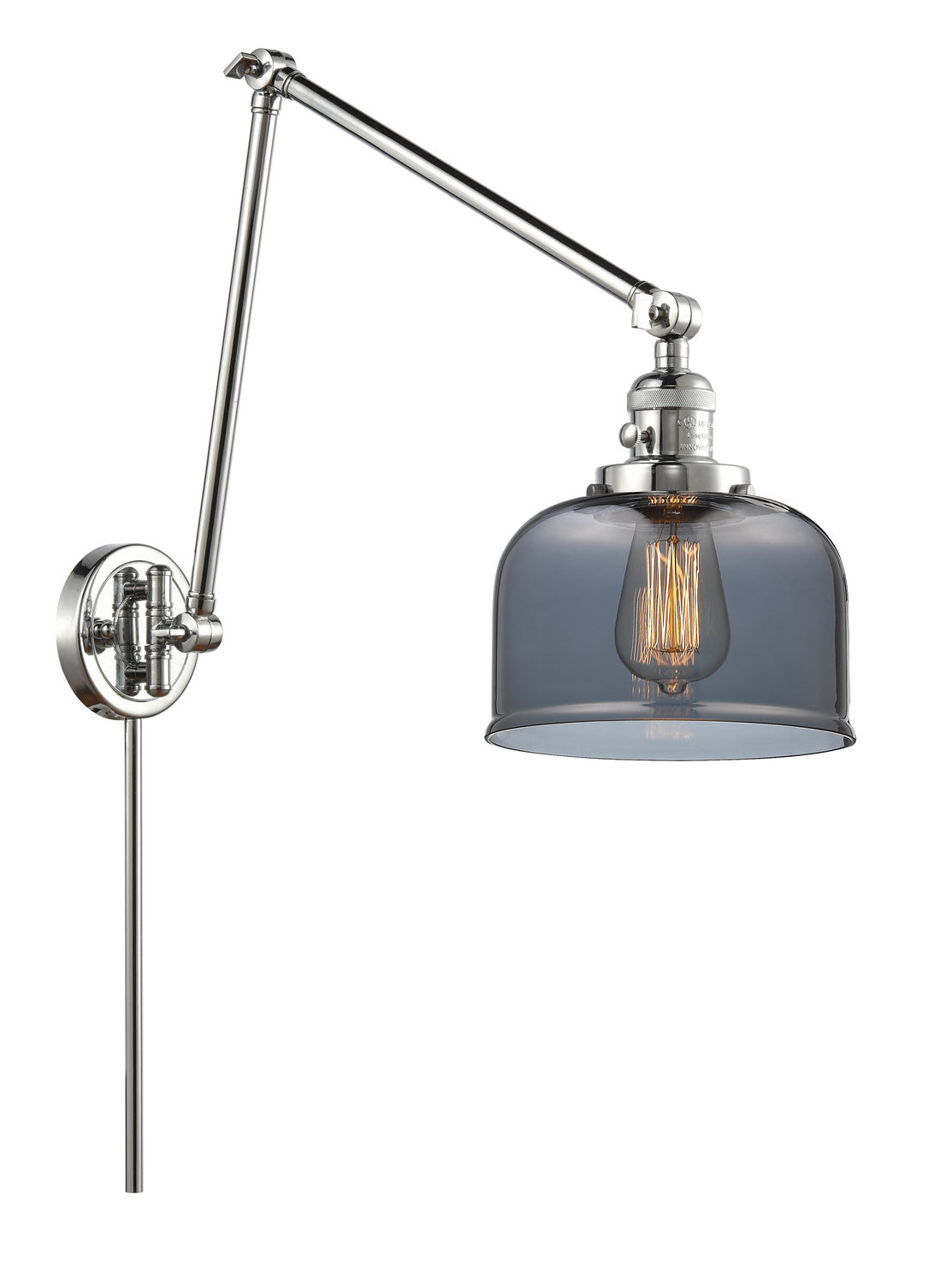 Innovations - 238-PC-G73 - One Light Swing Arm - Franklin Restoration - Polished Chrome