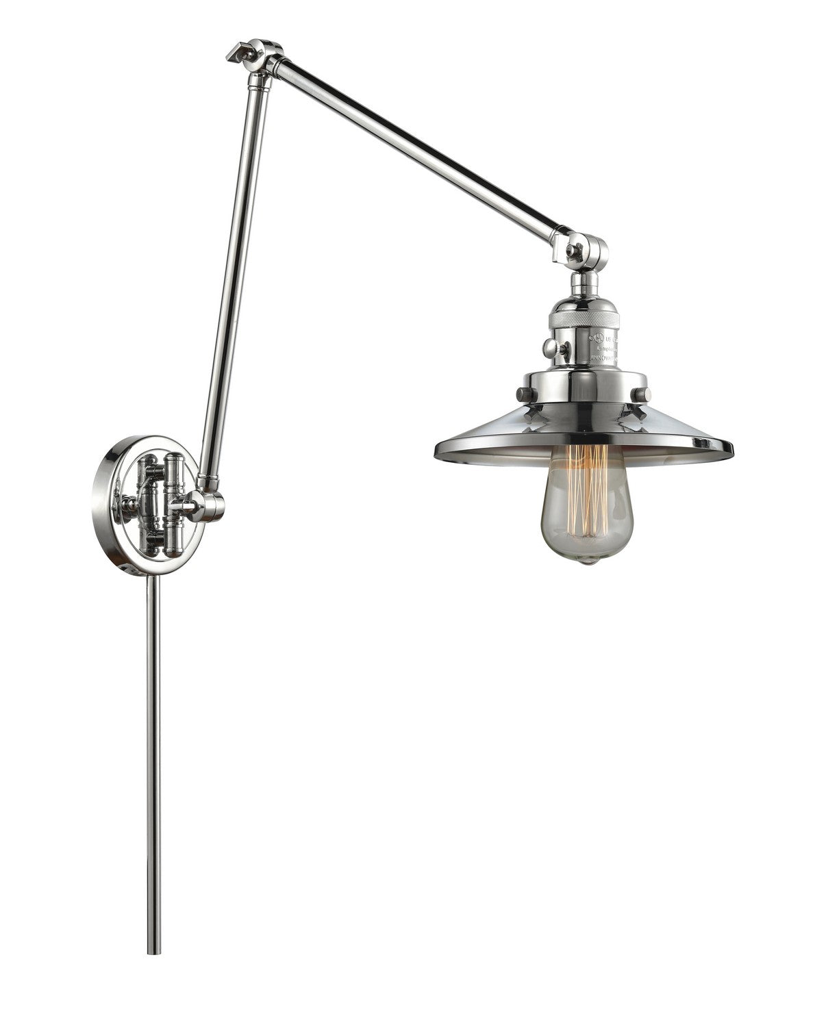 Innovations - 238-PC-M7 - One Light Swing Arm - Franklin Restoration - Polished Chrome