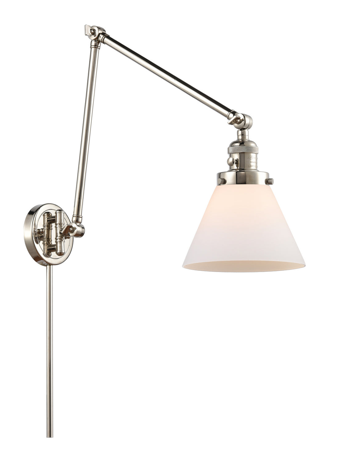 Innovations - 238-PN-G41 - One Light Swing Arm - Franklin Restoration - Polished Nickel
