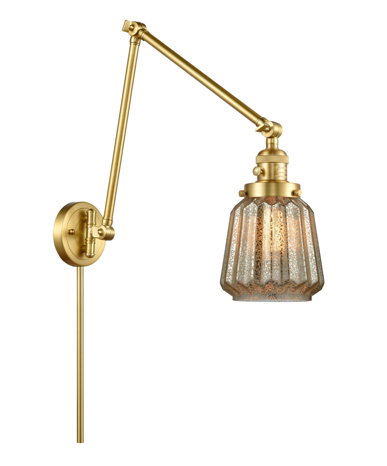 Innovations - 238-SG-G146 - One Light Swing Arm - Franklin Restoration - Satin Gold