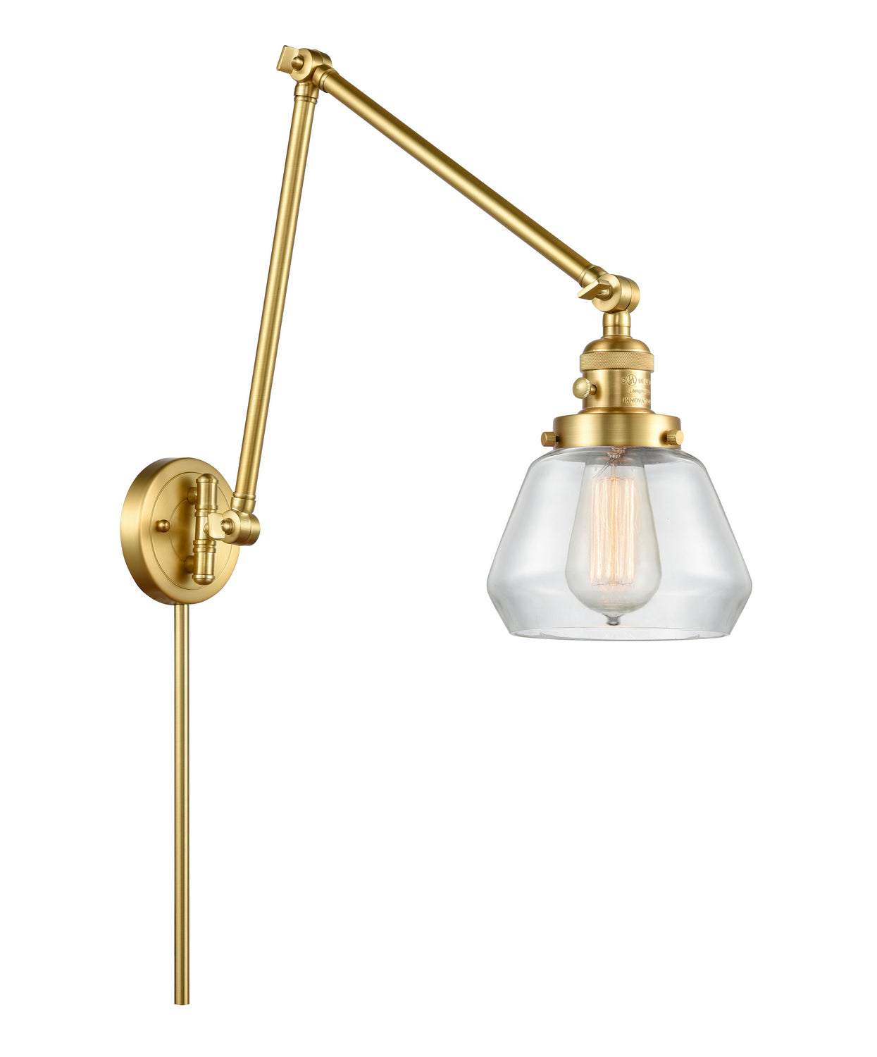 Innovations - 238-SG-G172 - One Light Swing Arm - Franklin Restoration - Satin Gold