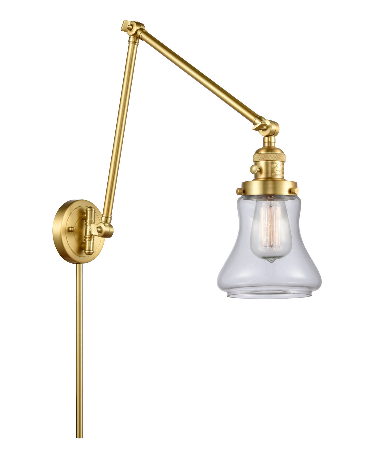 Innovations - 238-SG-G192 - One Light Swing Arm - Franklin Restoration - Satin Gold