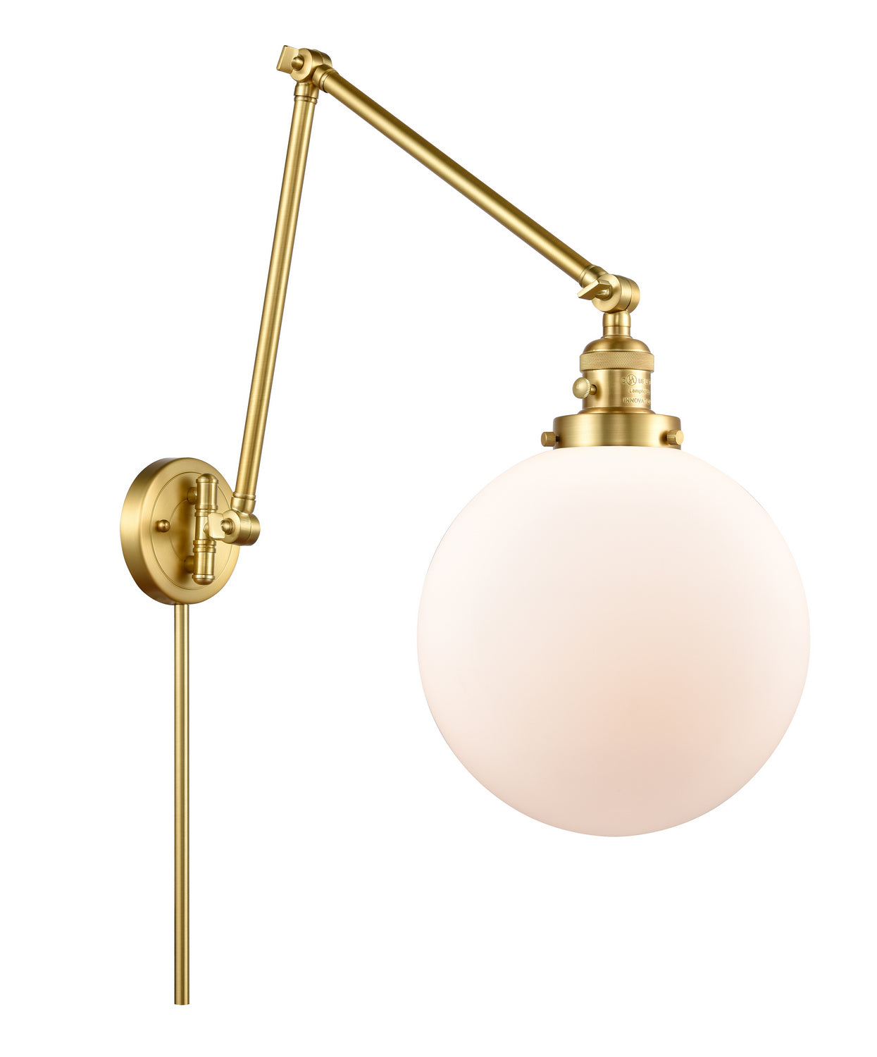 Innovations - 238-SG-G201-10 - One Light Swing Arm - Franklin Restoration - Satin Gold