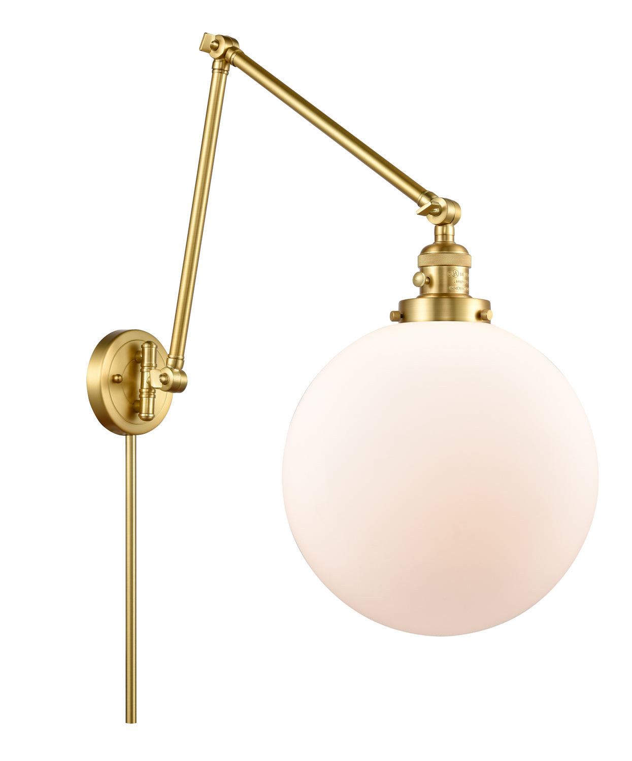 Innovations - 238-SG-G201-12 - One Light Swing Arm - Franklin Restoration - Satin Gold