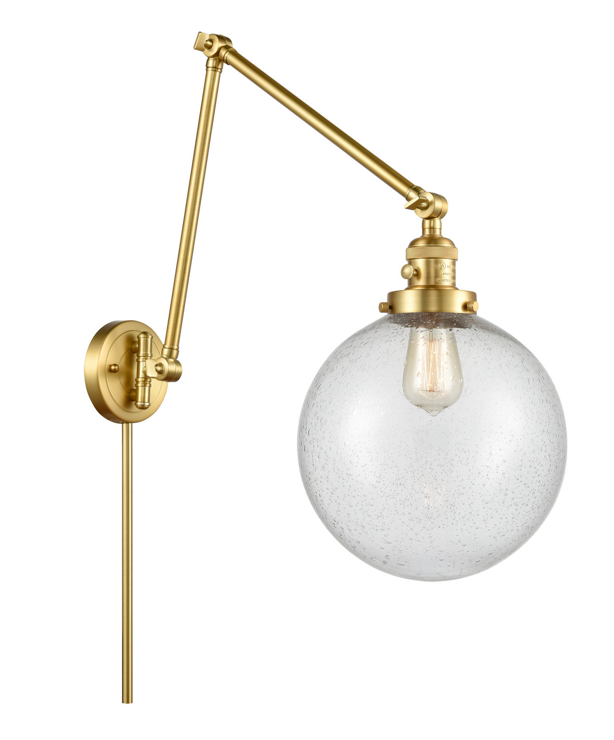 Innovations - 238-SG-G204-10 - One Light Swing Arm - Franklin Restoration - Satin Gold