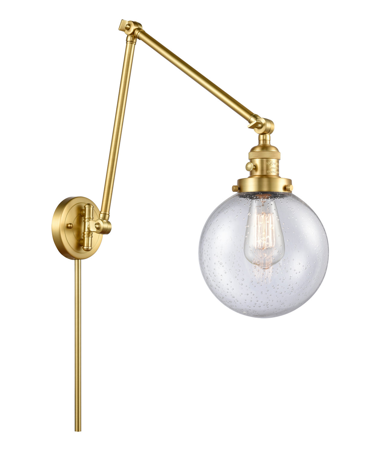 Innovations - 238-SG-G204-8 - One Light Swing Arm - Franklin Restoration - Satin Gold