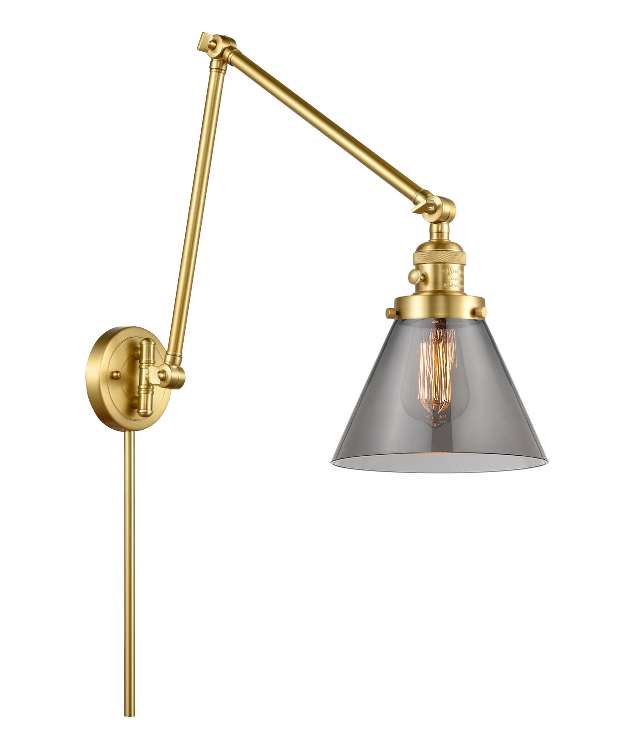 Innovations - 238-SG-G43 - One Light Swing Arm - Franklin Restoration - Satin Gold