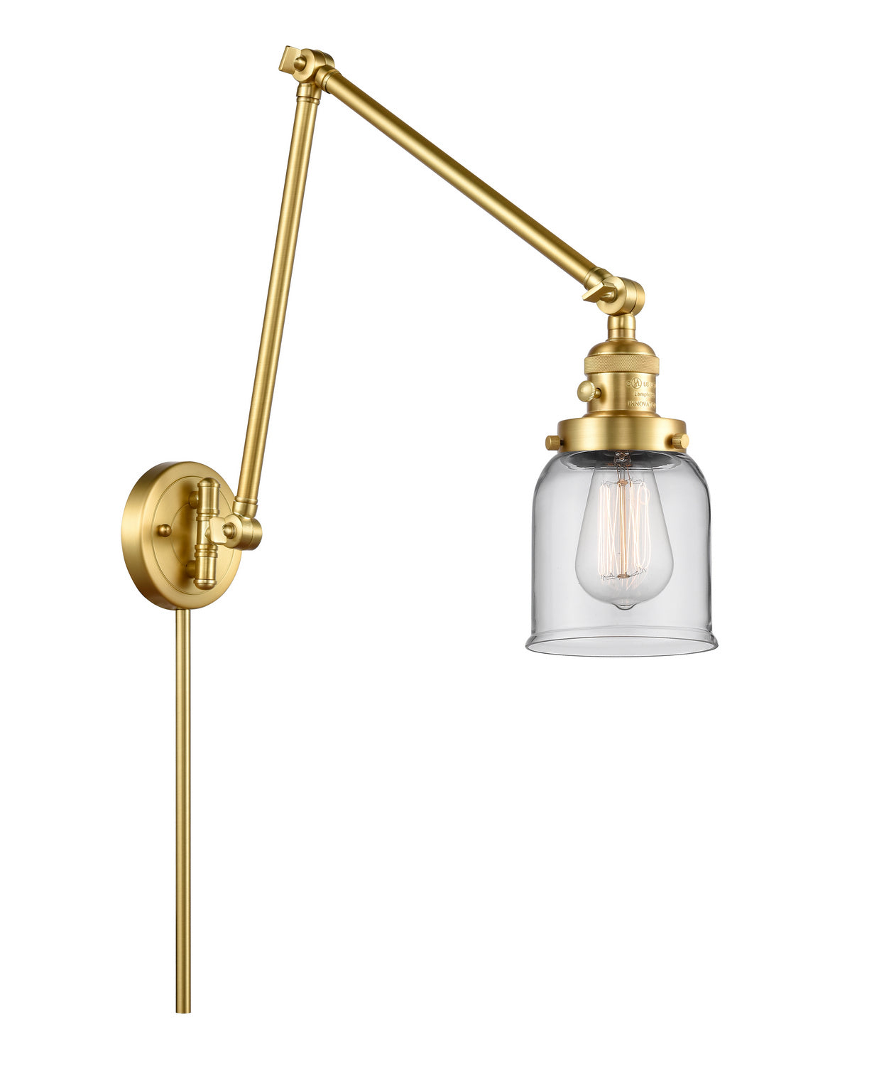 Innovations - 238-SG-G52 - One Light Swing Arm - Franklin Restoration - Satin Gold