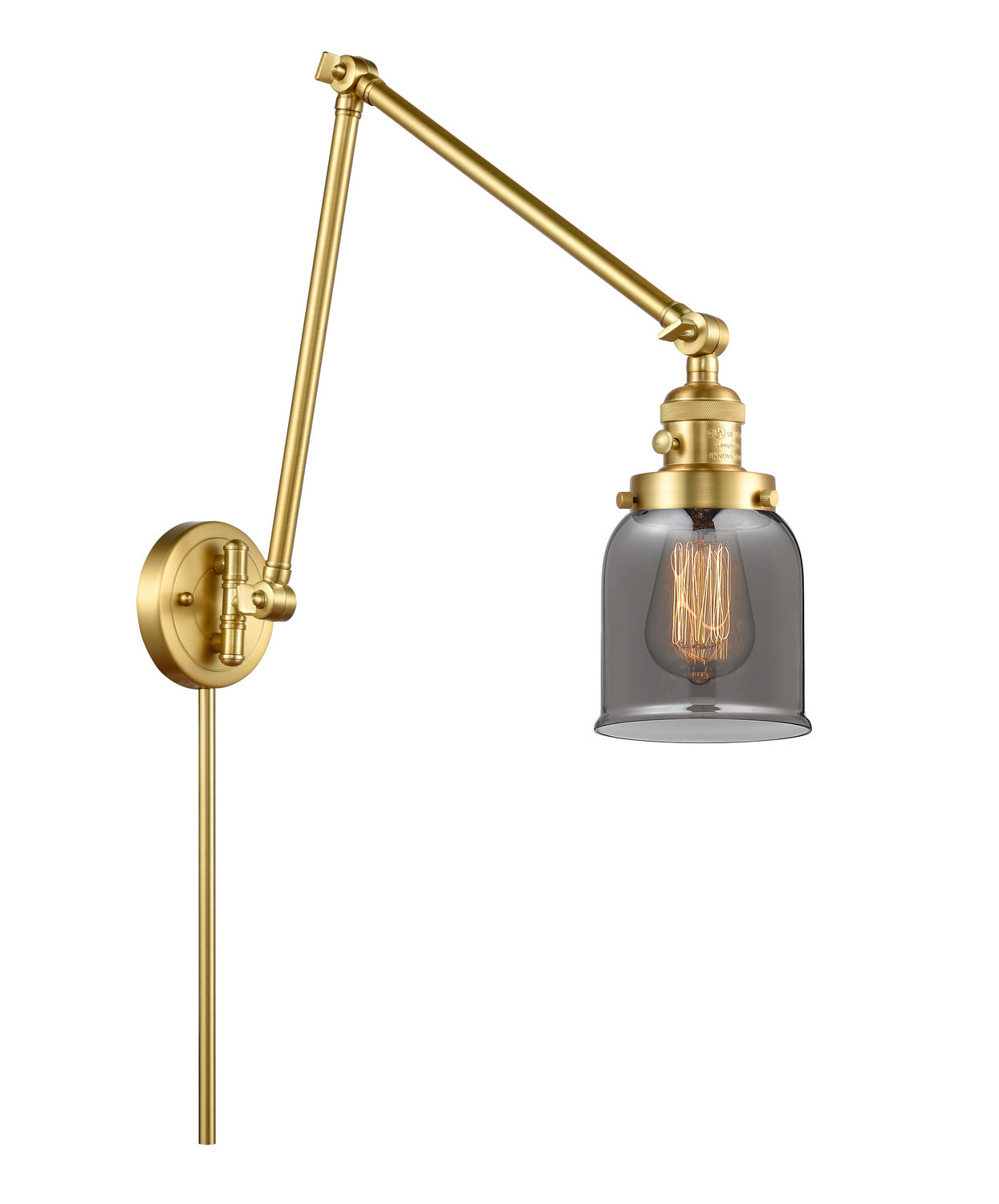Innovations - 238-SG-G53 - One Light Swing Arm - Franklin Restoration - Satin Gold