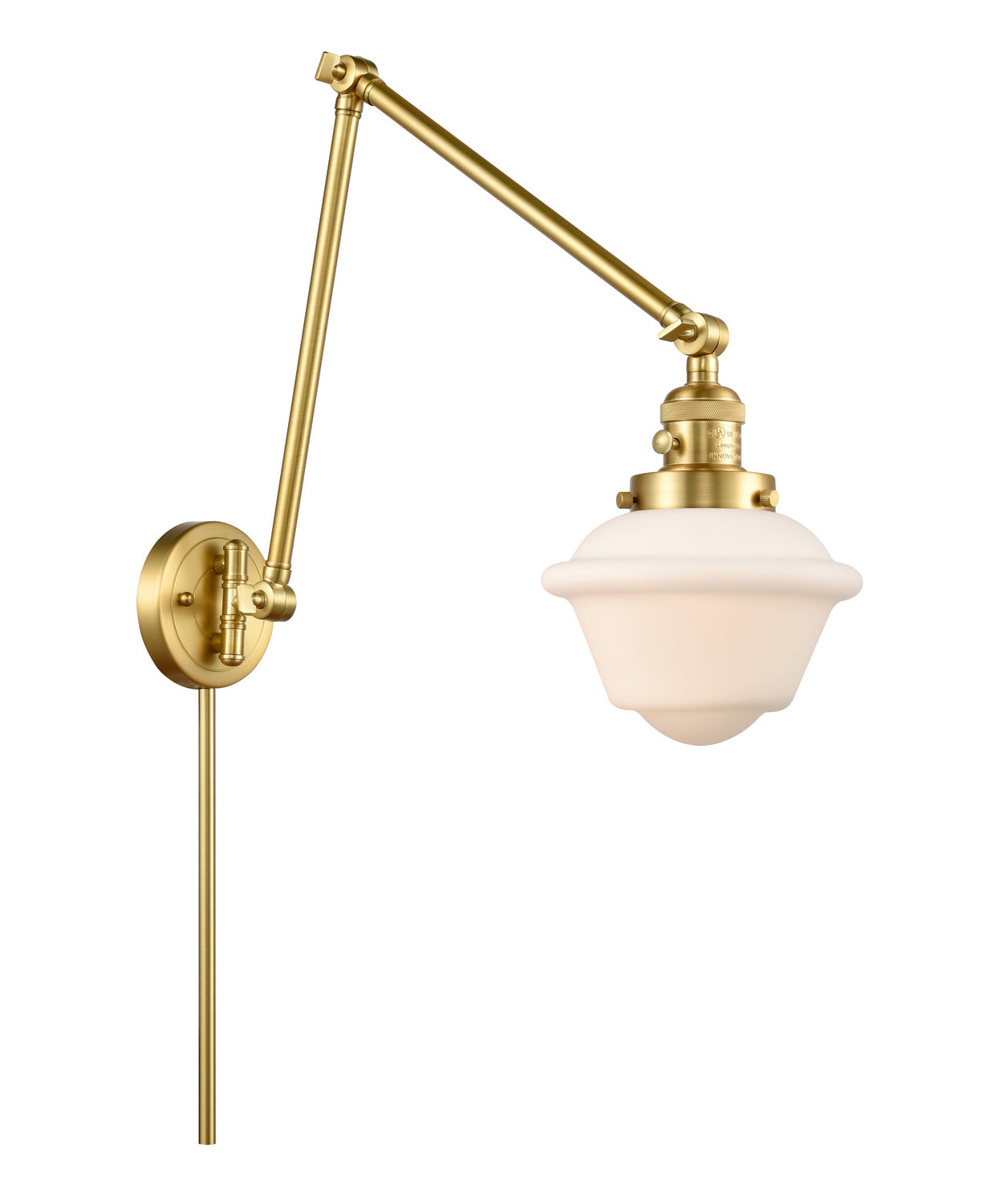 Innovations - 238-SG-G531 - One Light Swing Arm - Franklin Restoration - Satin Gold