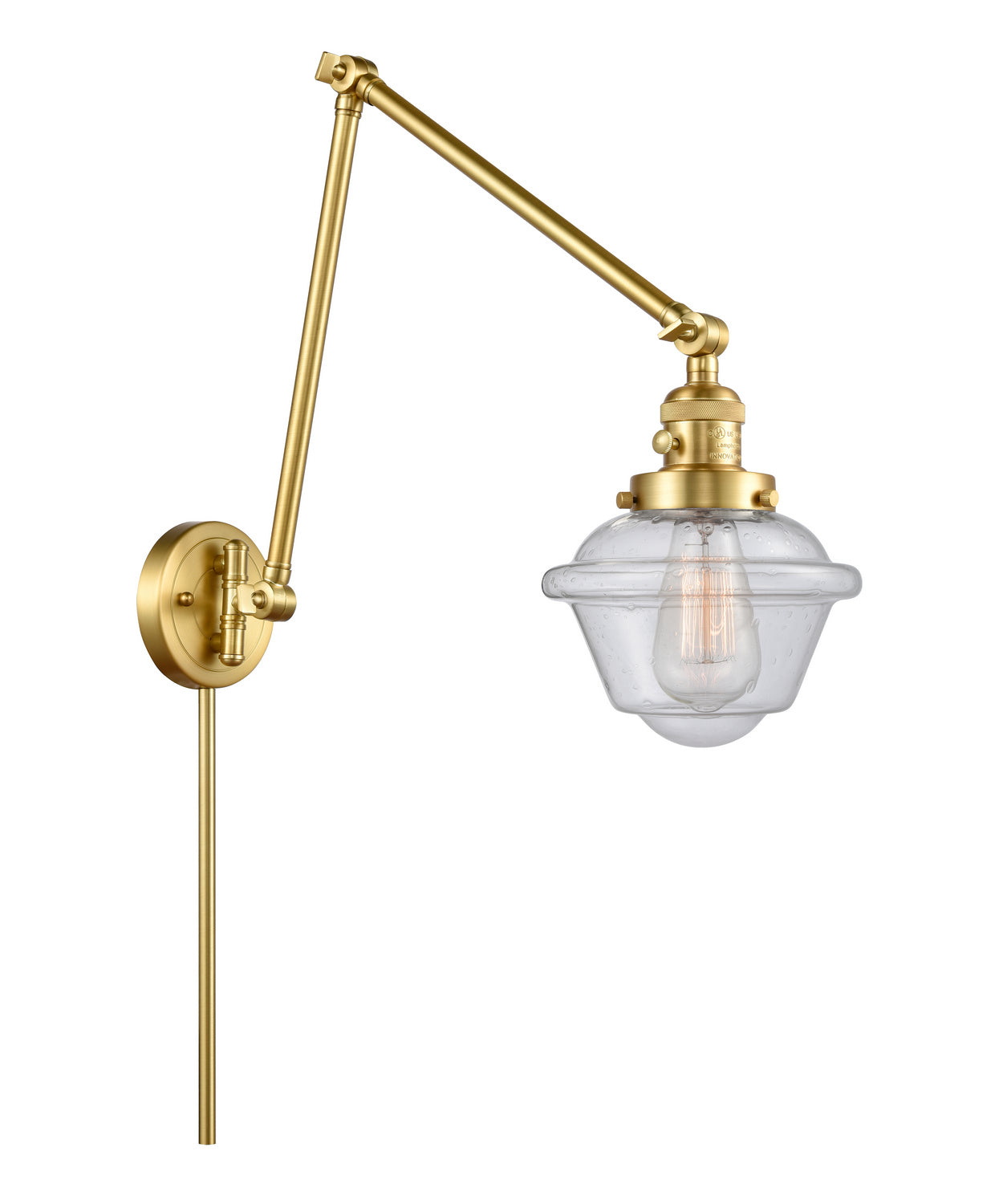 Innovations - 238-SG-G534 - One Light Swing Arm - Franklin Restoration - Satin Gold