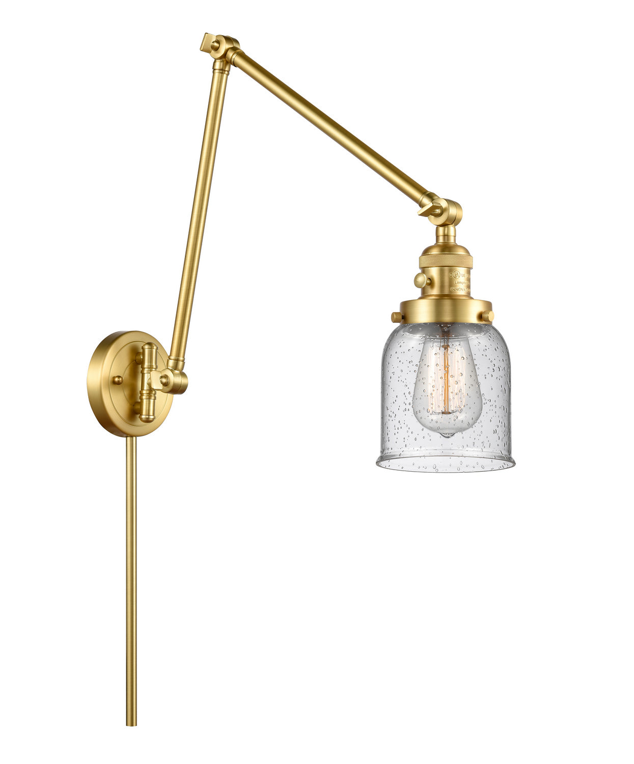 Innovations - 238-SG-G54 - One Light Swing Arm - Franklin Restoration - Satin Gold