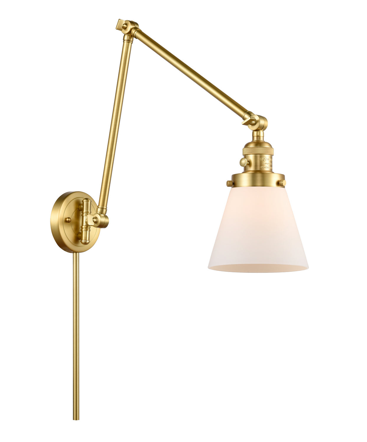 Innovations - 238-SG-G61 - One Light Swing Arm - Franklin Restoration - Satin Gold