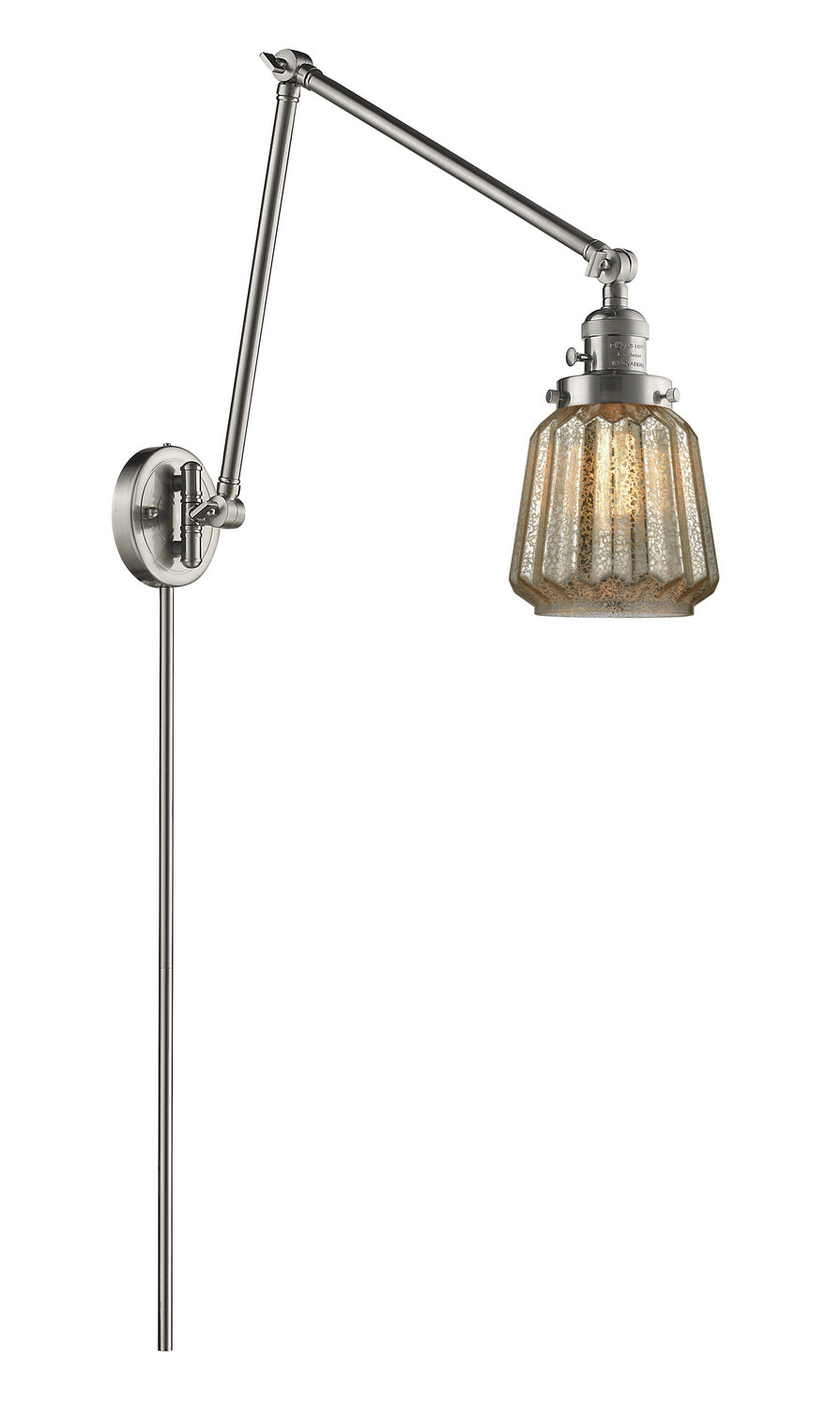 Innovations - 238-SN-G146 - One Light Swing Arm - Franklin Restoration - Brushed Satin Nickel