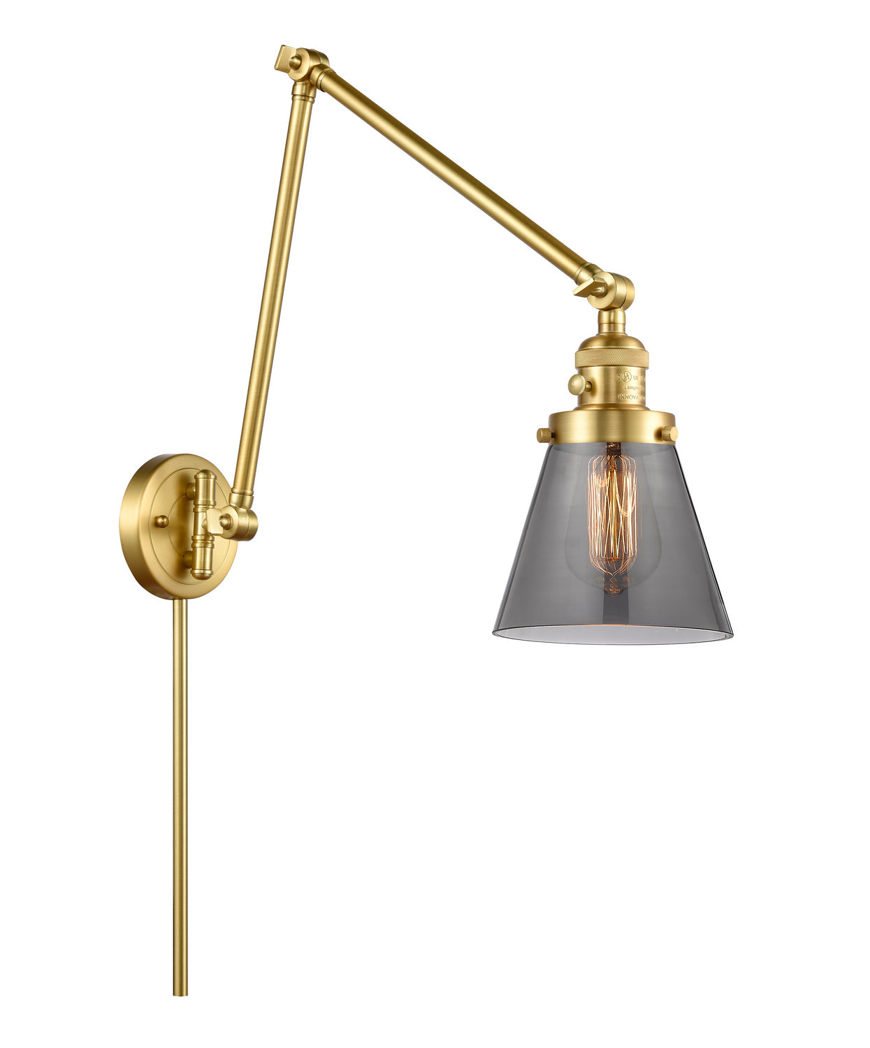 Innovations - 238-SG-G63 - One Light Swing Arm - Franklin Restoration - Satin Gold