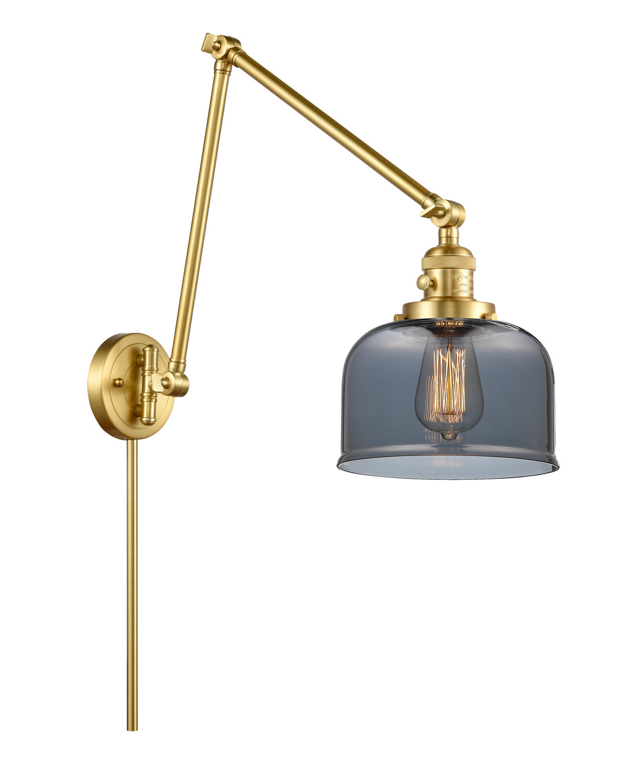 Innovations - 238-SG-G73 - One Light Swing Arm - Franklin Restoration - Satin Gold