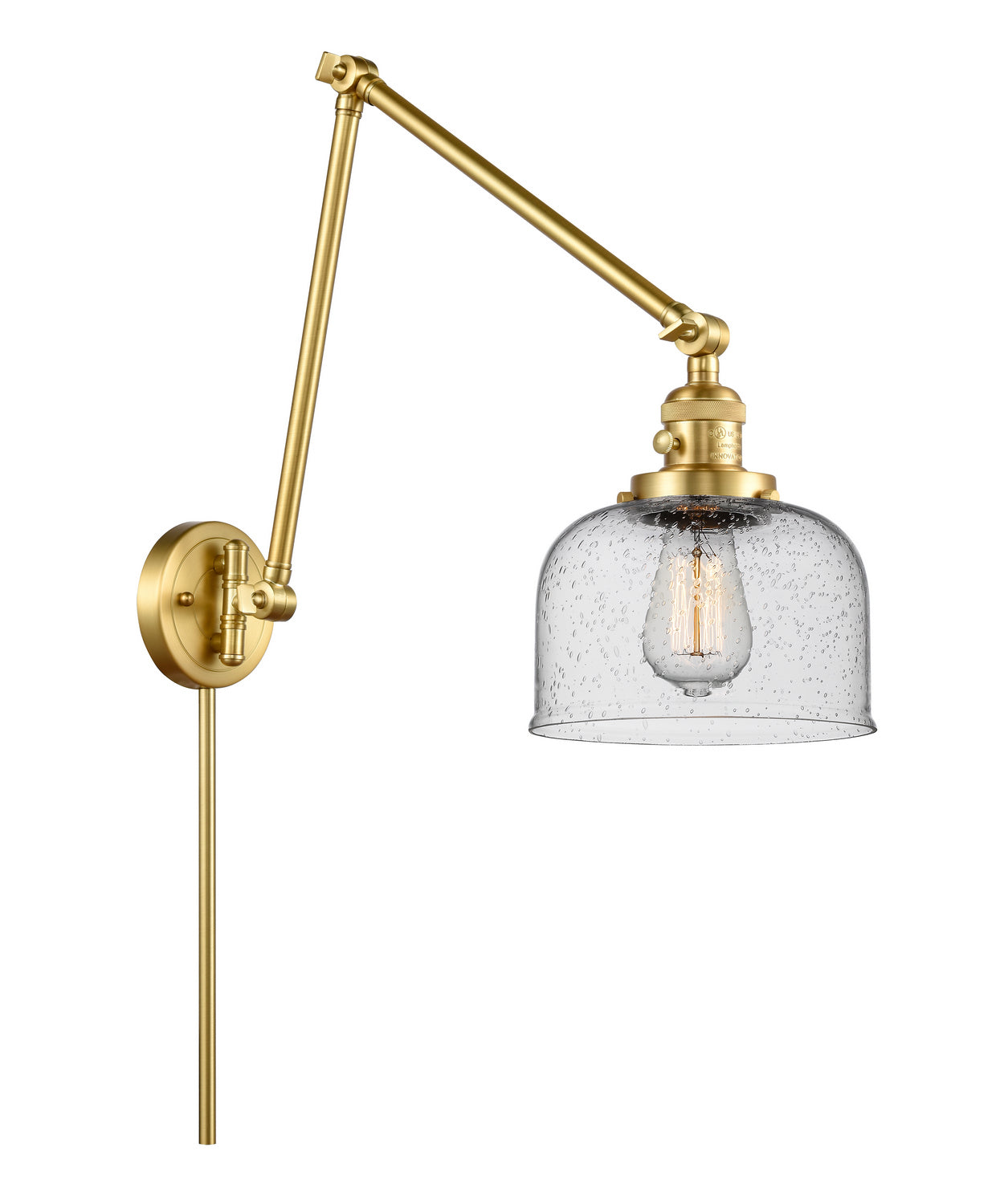 Innovations - 238-SG-G74 - One Light Swing Arm - Franklin Restoration - Satin Gold
