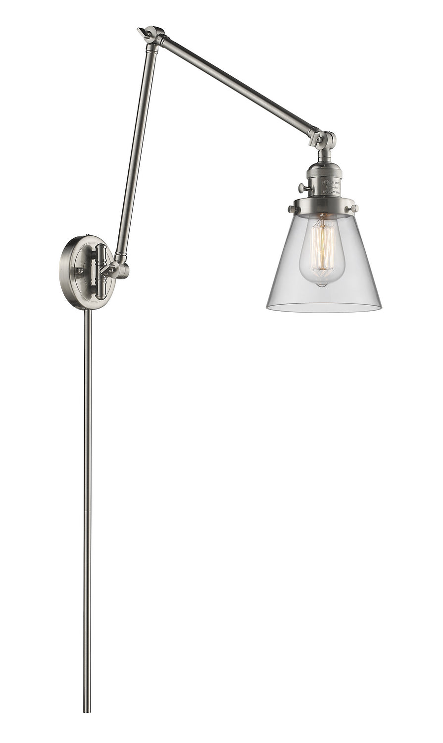 Innovations - 238-SN-G62 - One Light Swing Arm - Franklin Restoration - Brushed Satin Nickel