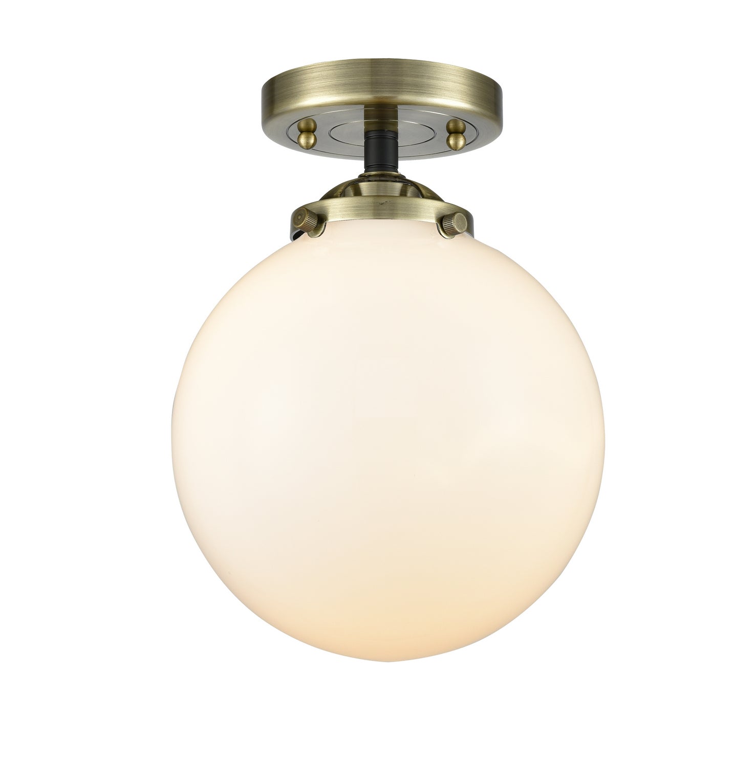 Innovations - 284-1C-BAB-G201-8 - One Light Semi-Flush Mount - Nouveau - Black Antique Brass