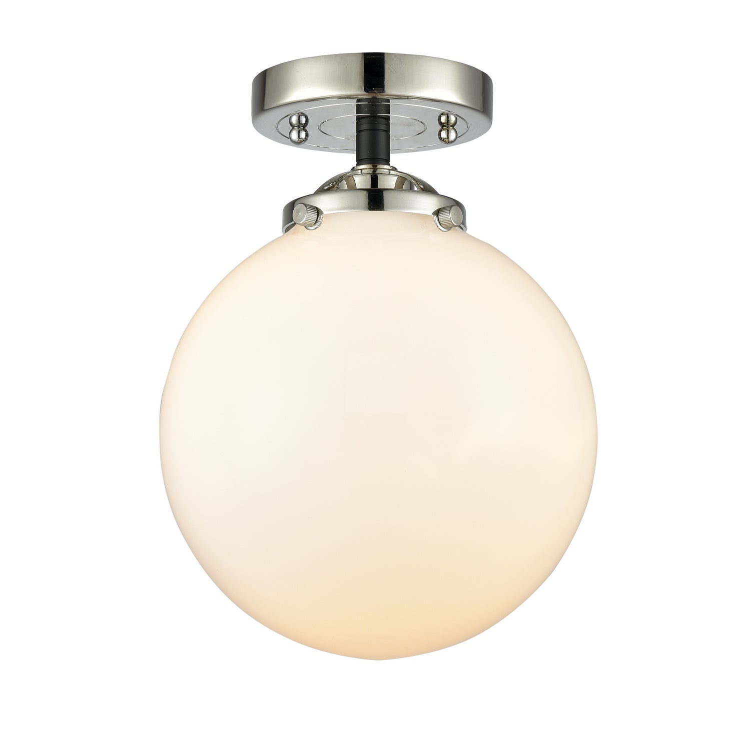 Innovations - 284-1C-BPN-G201-8 - One Light Semi-Flush Mount - Nouveau - Black Polished Nickel