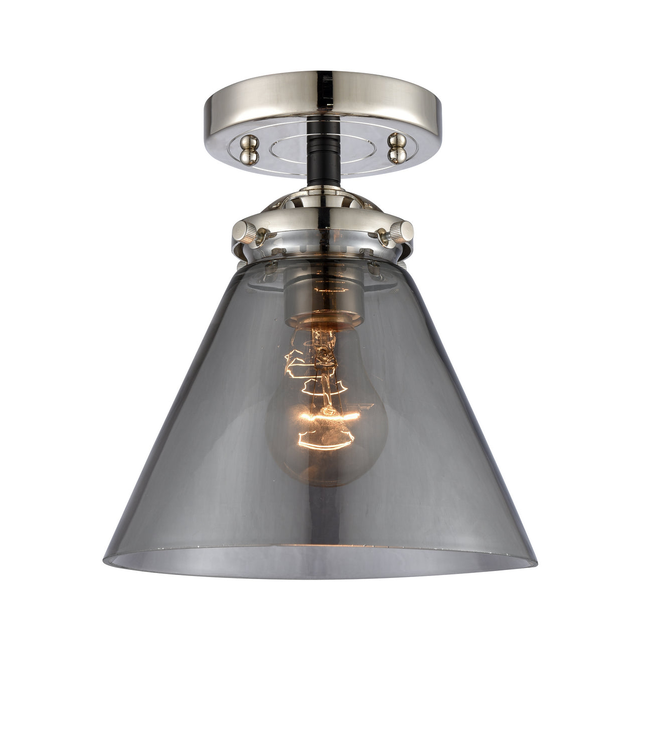 Innovations - 284-1C-BPN-G43 - One Light Semi-Flush Mount - Nouveau - Black Polished Nickel