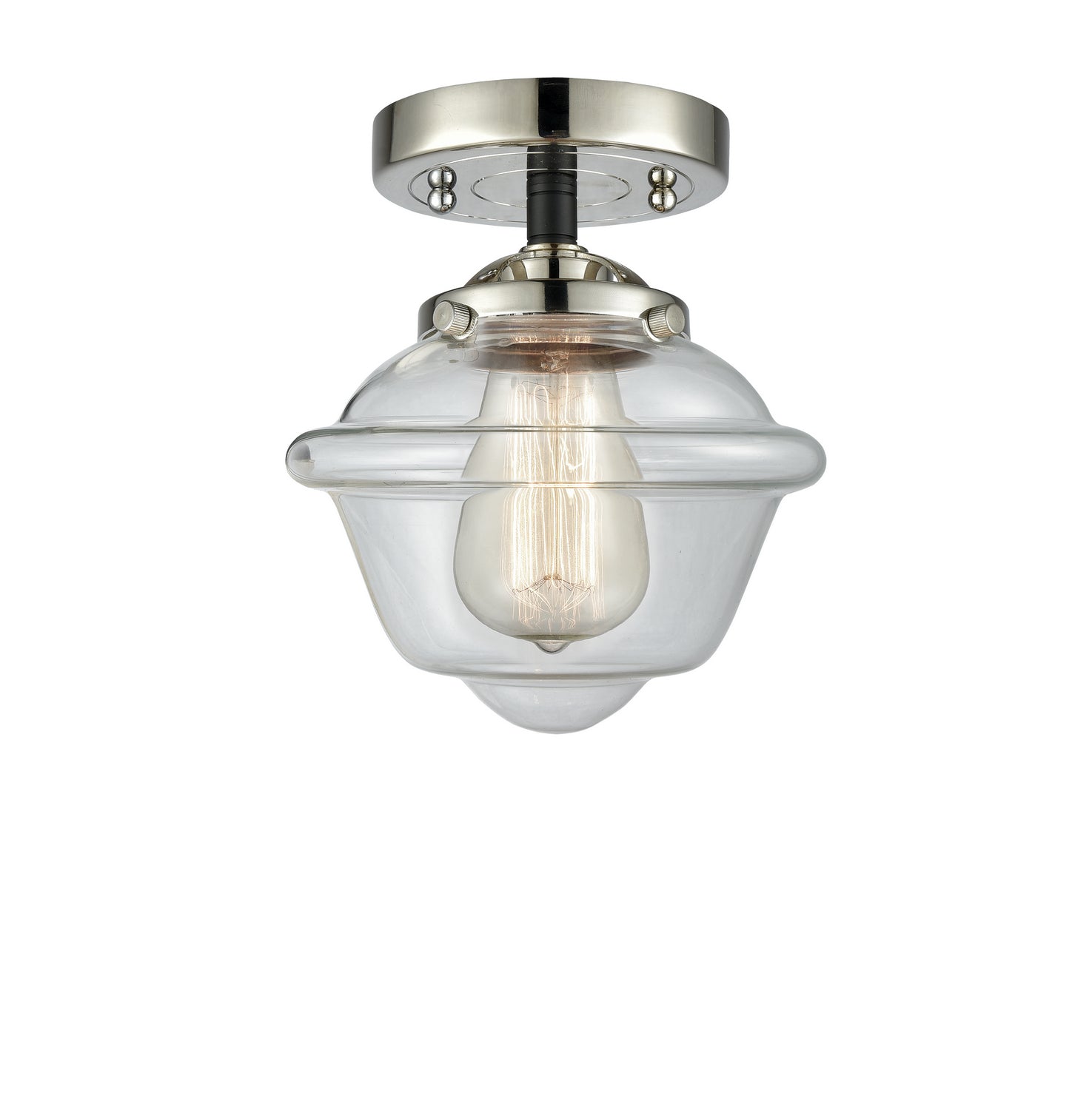 Innovations - 284-1C-BPN-G532 - One Light Semi-Flush Mount - Nouveau - Black Polished Nickel