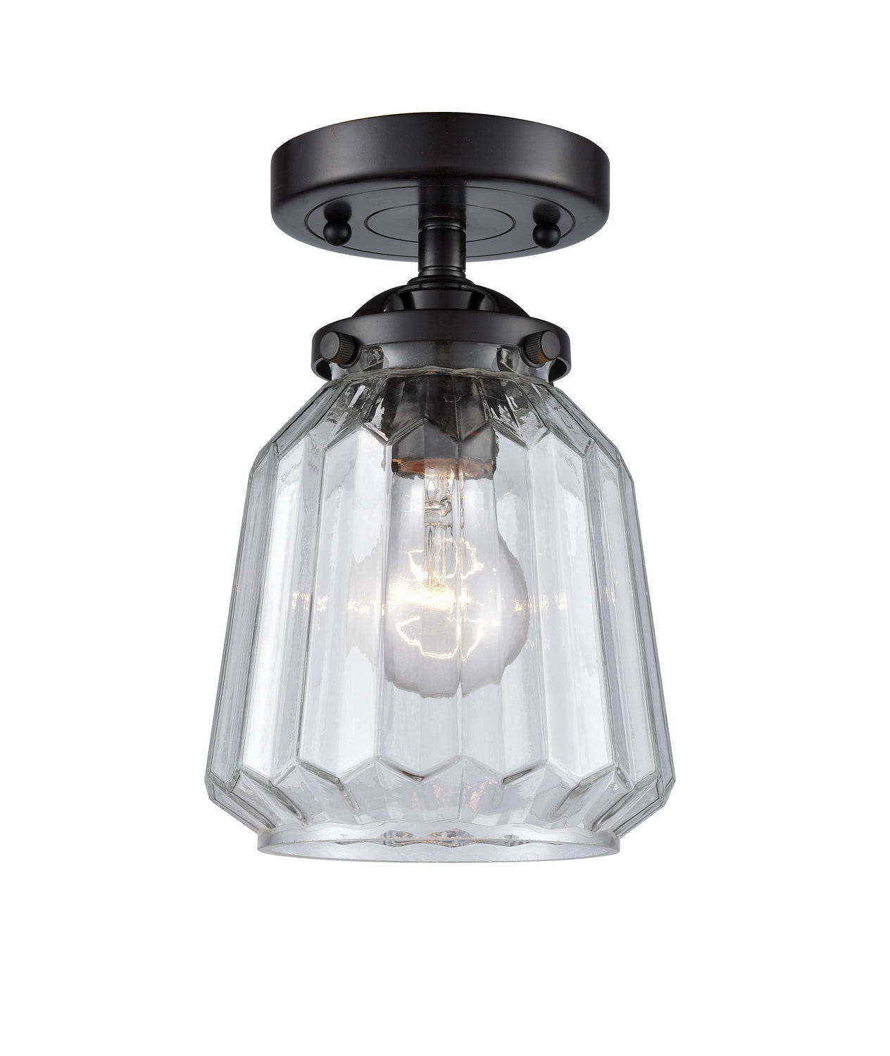 Innovations - 284-1C-OB-G142 - One Light Semi-Flush Mount - Nouveau - Oil Rubbed Bronze