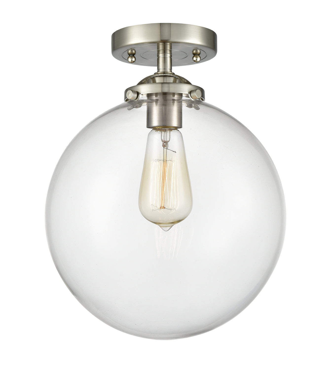 Innovations - 284-1C-SN-G202-10 - One Light Semi-Flush Mount - Nouveau - Brushed Satin Nickel
