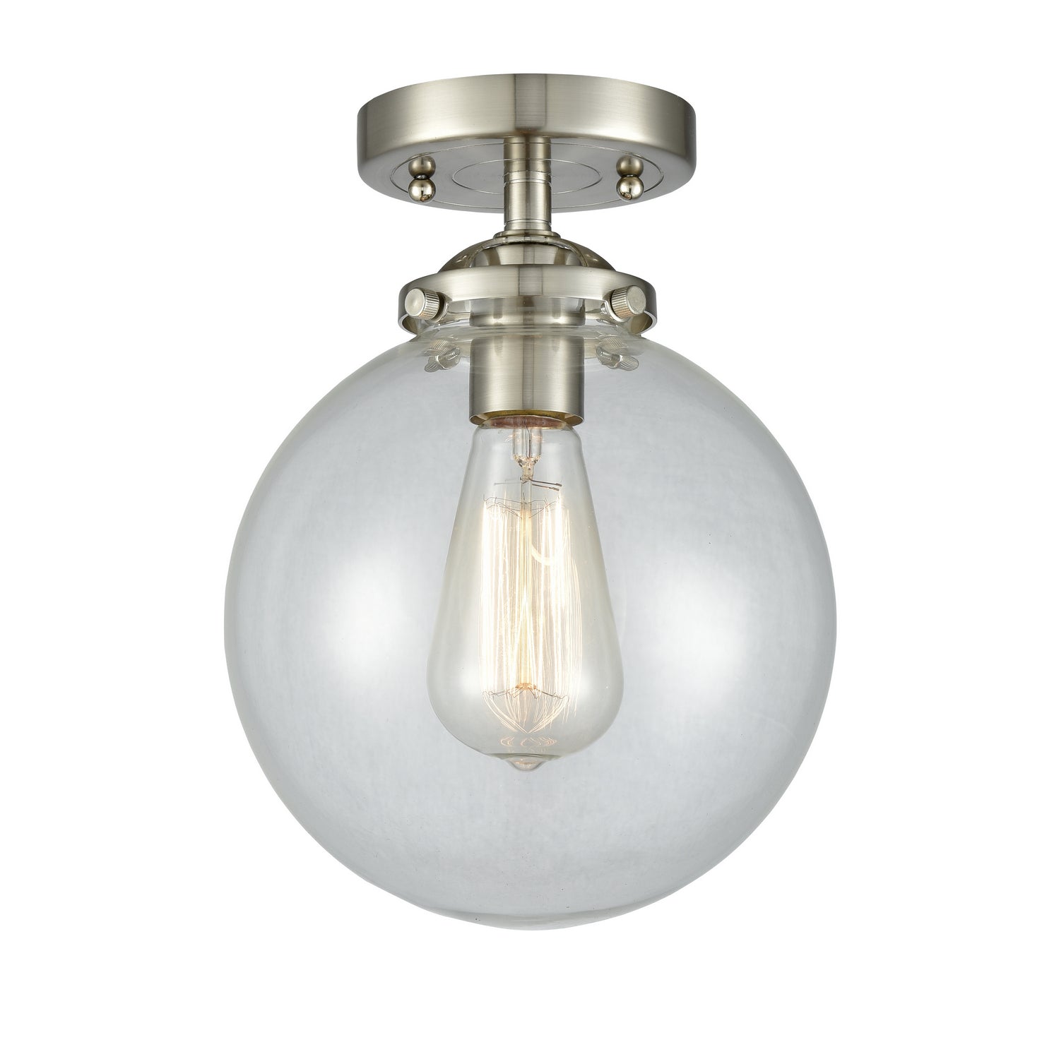 Innovations - 284-1C-SN-G202-8 - One Light Semi-Flush Mount - Nouveau - Brushed Satin Nickel