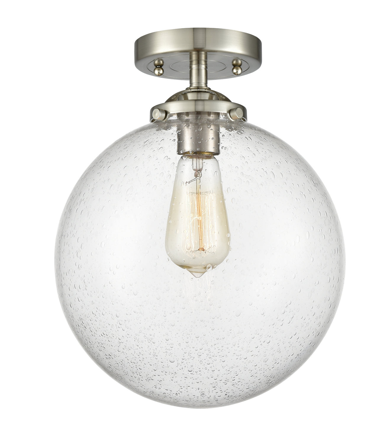 Innovations - 284-1C-SN-G204-10 - One Light Semi-Flush Mount - Nouveau - Brushed Satin Nickel