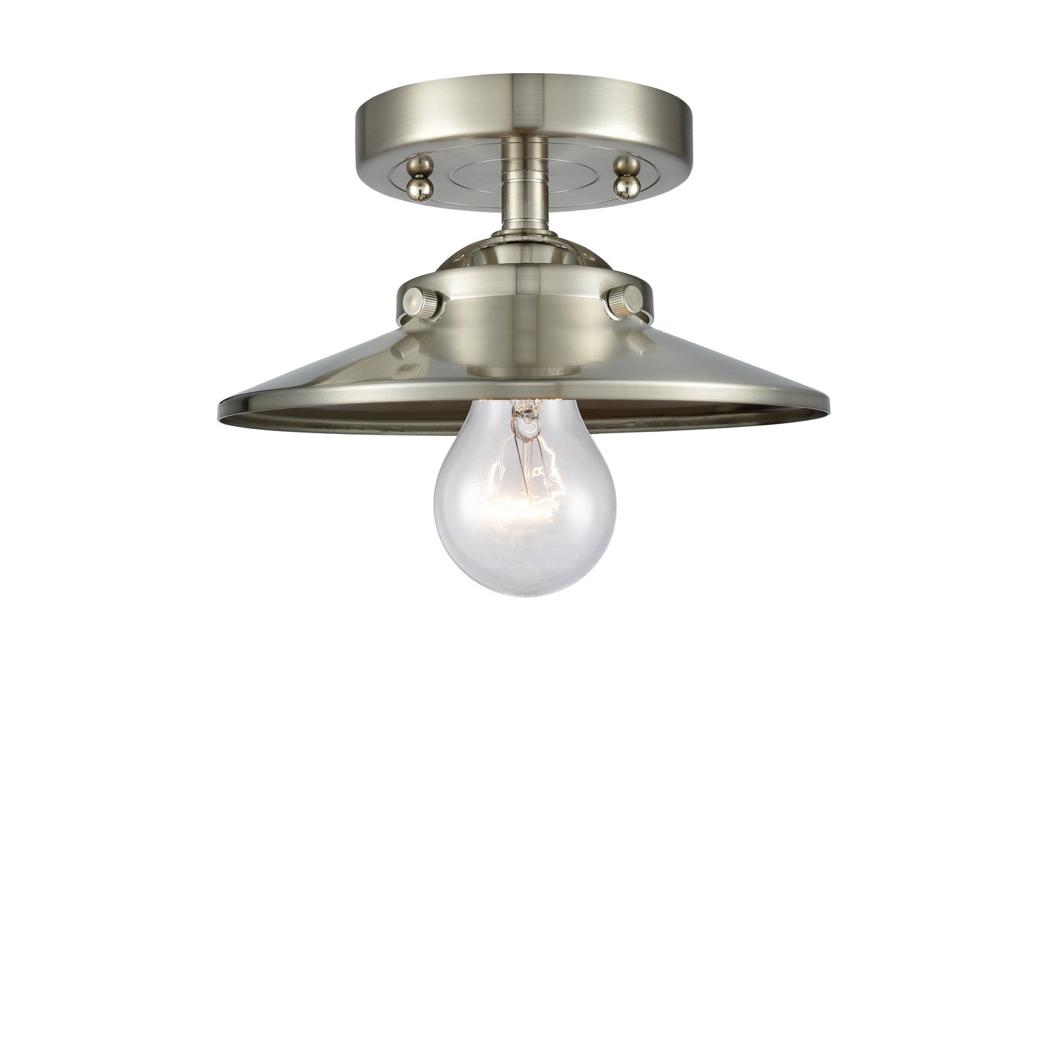 Innovations - 284-1C-SN-M2-SN - One Light Semi-Flush Mount - Nouveau - Brushed Satin Nickel