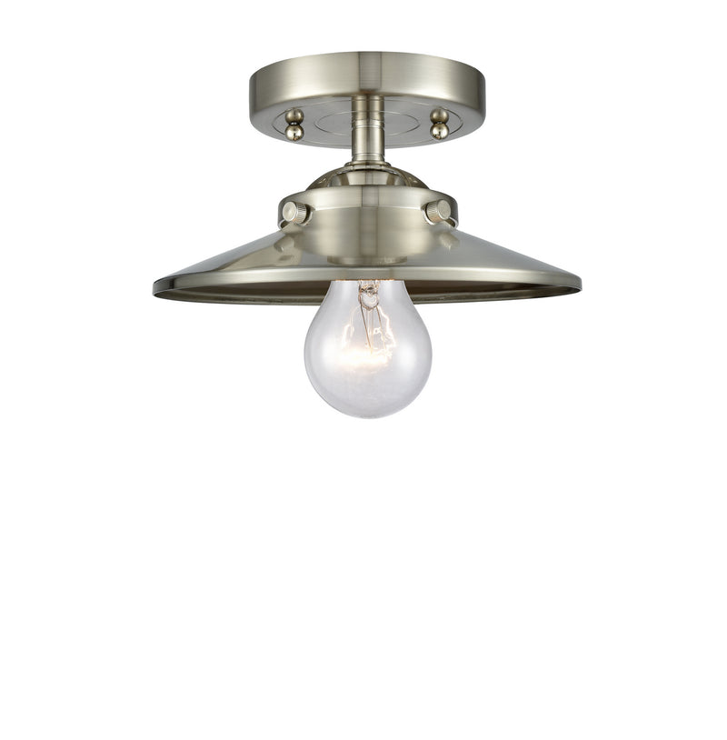 Innovations - 284-1C-SN-M2-SN - One Light Semi-Flush Mount - Nouveau - Brushed Satin Nickel