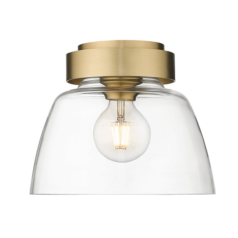 Golden - 0314-FM10 BCB-CLR - One Light Flush Mount - Remy - Brushed Champagne Bronze