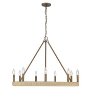 Golden - 1022-9 BC - Nine Light Chandelier - Yates - Burnished Chestnut