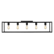 Golden - 2072-FM41 BLK - Five Light Flush Mount - Wesson - Matte Black