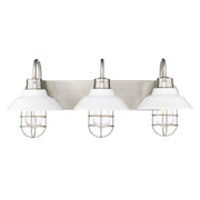 Golden - 3320-BA3 PW-WHT - Three Light Bath Vanity - Lana - Pewter