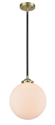 Innovations - 284-1S-BAB-G201-10 - One Light Mini Pendant - Nouveau - Black Antique Brass
