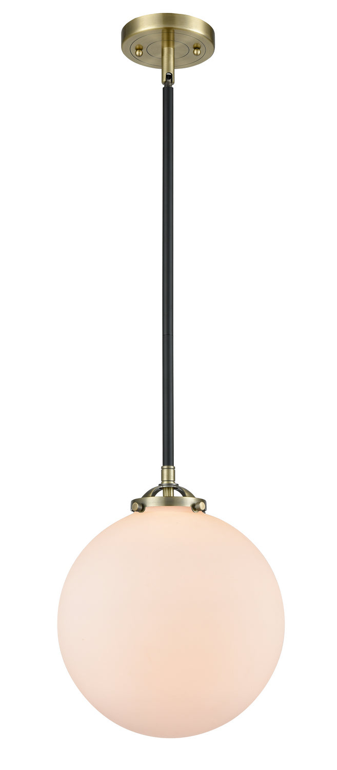 Innovations - 284-1S-BAB-G201-10 - One Light Mini Pendant - Nouveau - Black Antique Brass