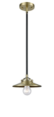 Innovations - 284-1S-BAB-M4-AB - One Light Mini Pendant - Nouveau - Black Antique Brass