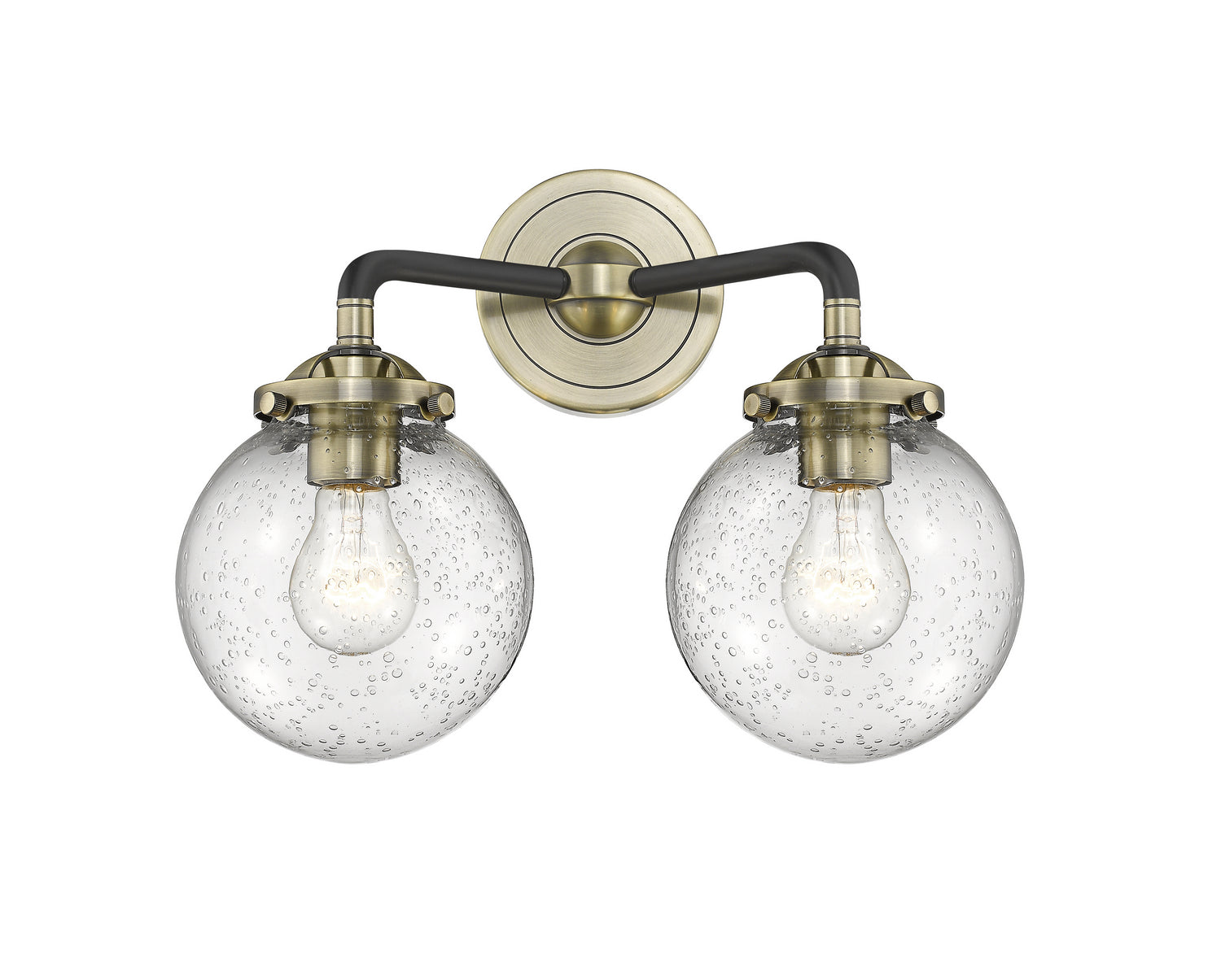 Innovations - 284-2W-BAB-G204-6 - Two Light Bath Vanity - Nouveau - Black Antique Brass