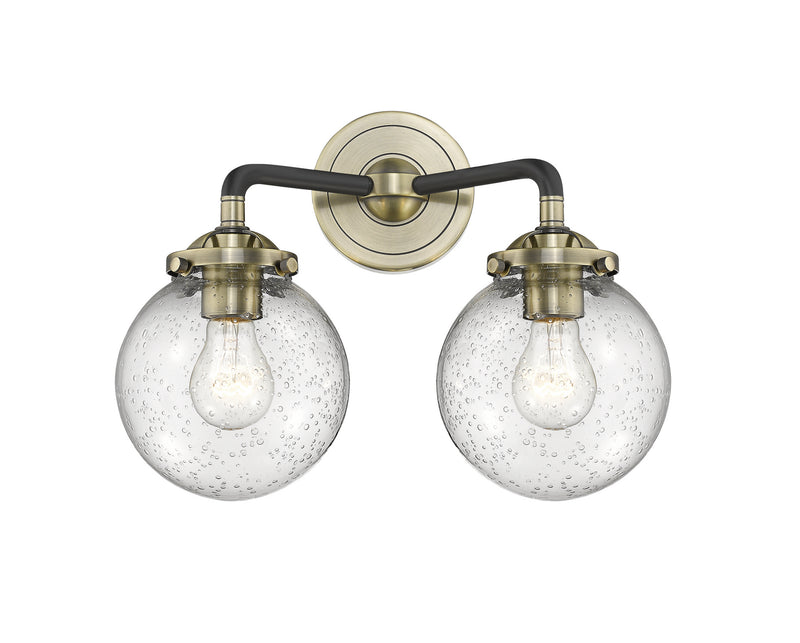 Innovations - 284-2W-BAB-G204-6 - Two Light Bath Vanity - Nouveau - Black Antique Brass